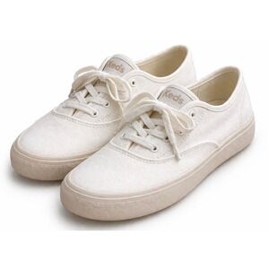 Keds Champion Cream Canvas Sneakers Unisex Low Top Lace Up Size 10